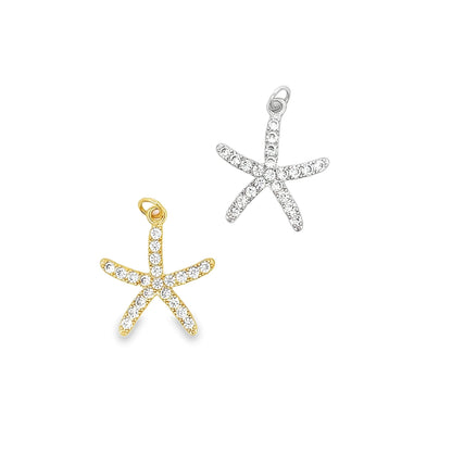 CZ Pave Starfish Pendant