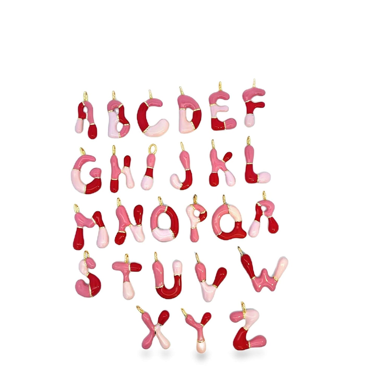 Enamel Colored Tone Cartoon Letter Pendants
