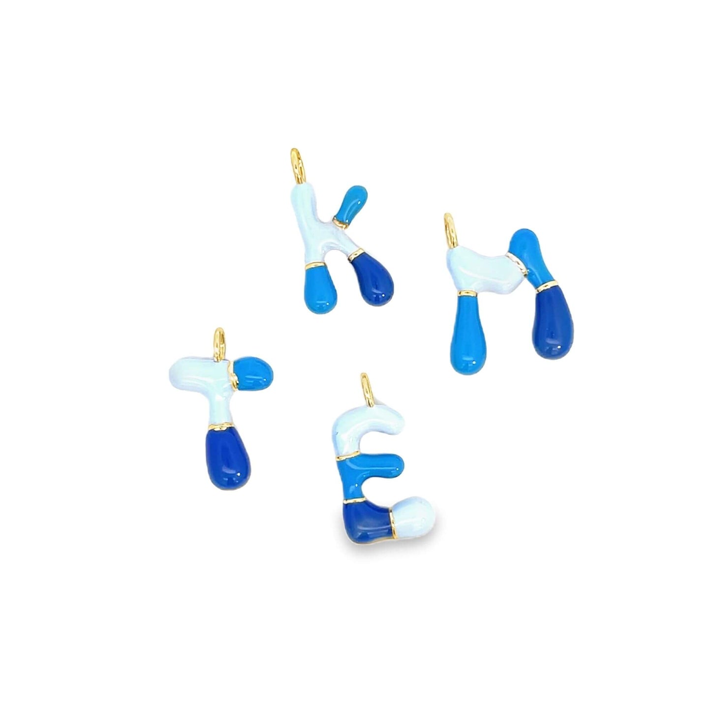 Enamel Colored Tone Cartoon Letter Pendants