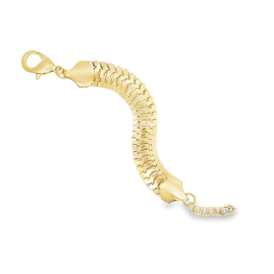 15mm Wide Herringbone Snake Bracelet