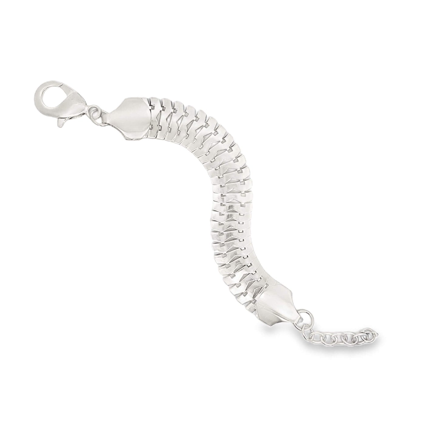 15mm Wide Herringbone Snake Bracelet
