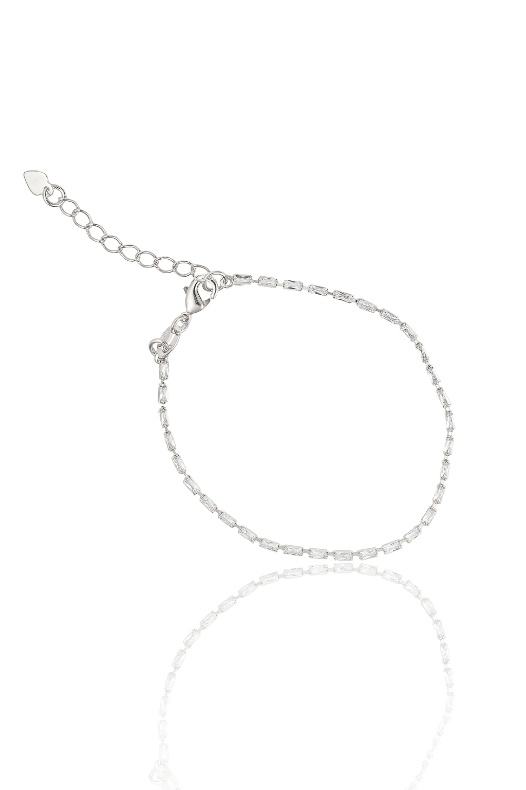 CZ Baguette Link Bracelet