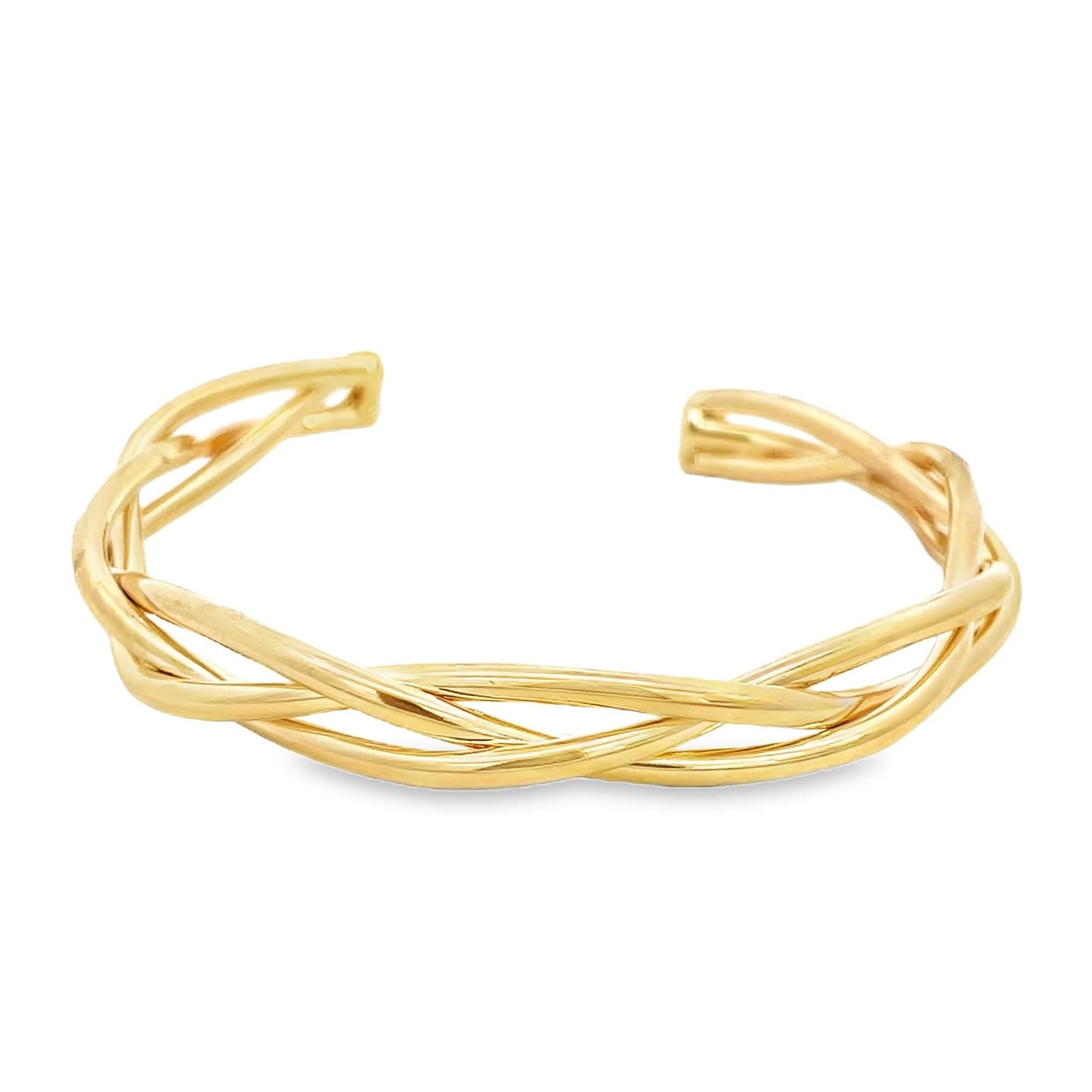 Vintage-Style Intertwined Open Cuff