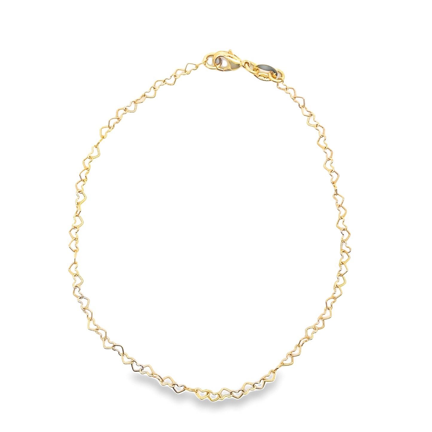 2mm Round Heart Link Shape Bracelet