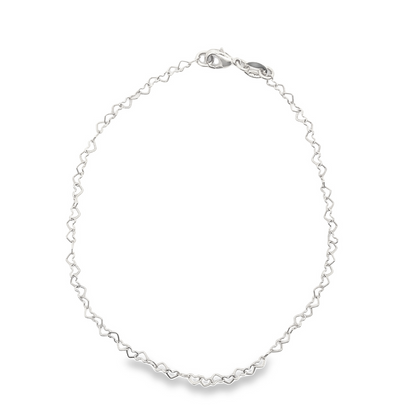 2mm Round Heart Link Shape Bracelet