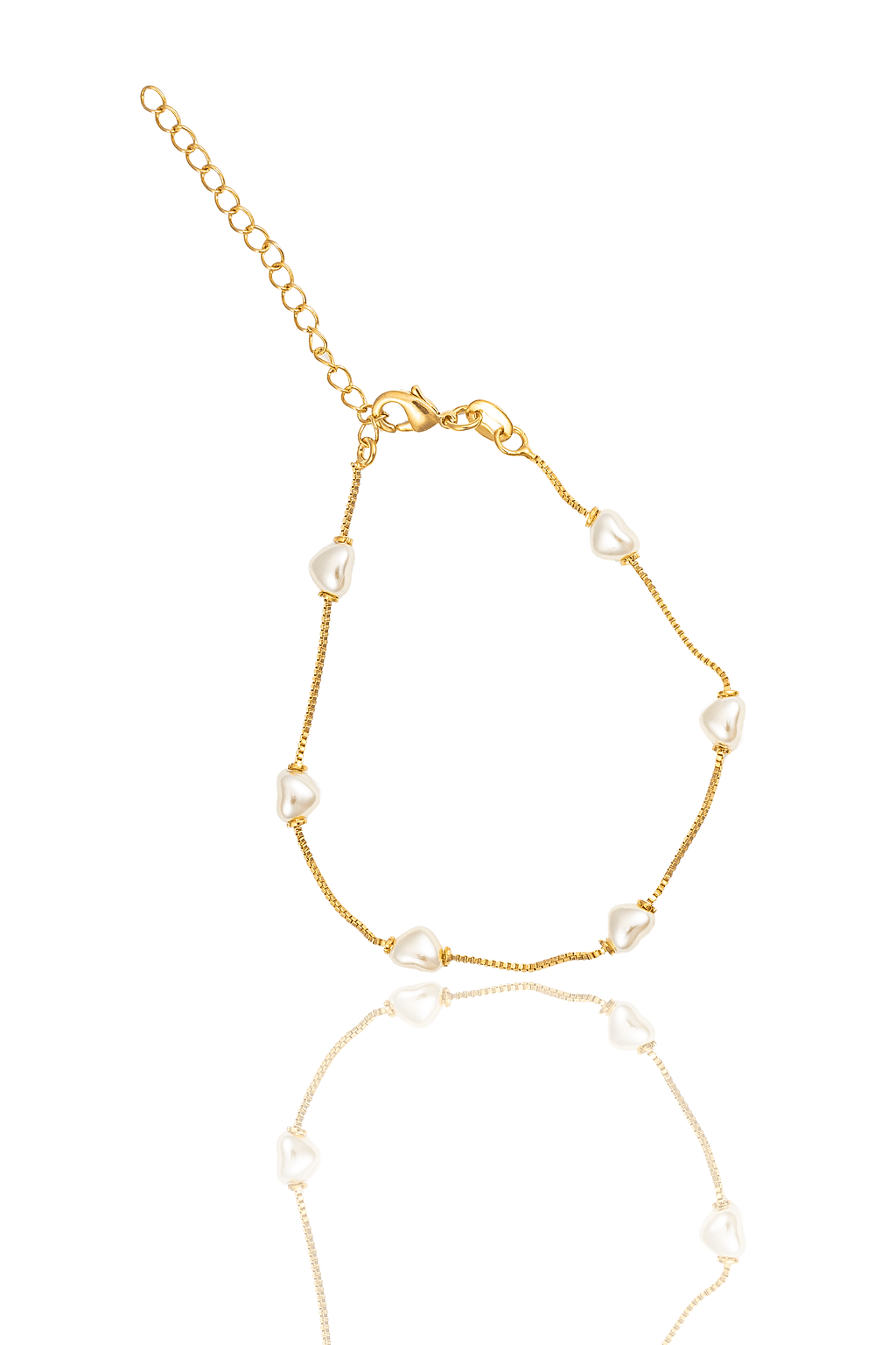 Heart Shaped Pearl Bracelet