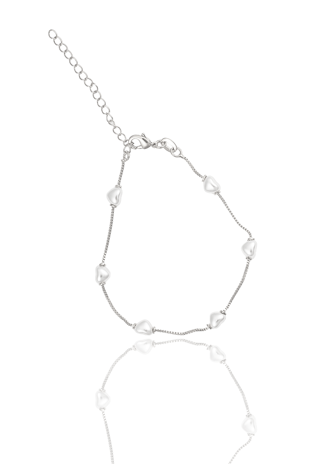 Heart Shaped Pearl Bracelet