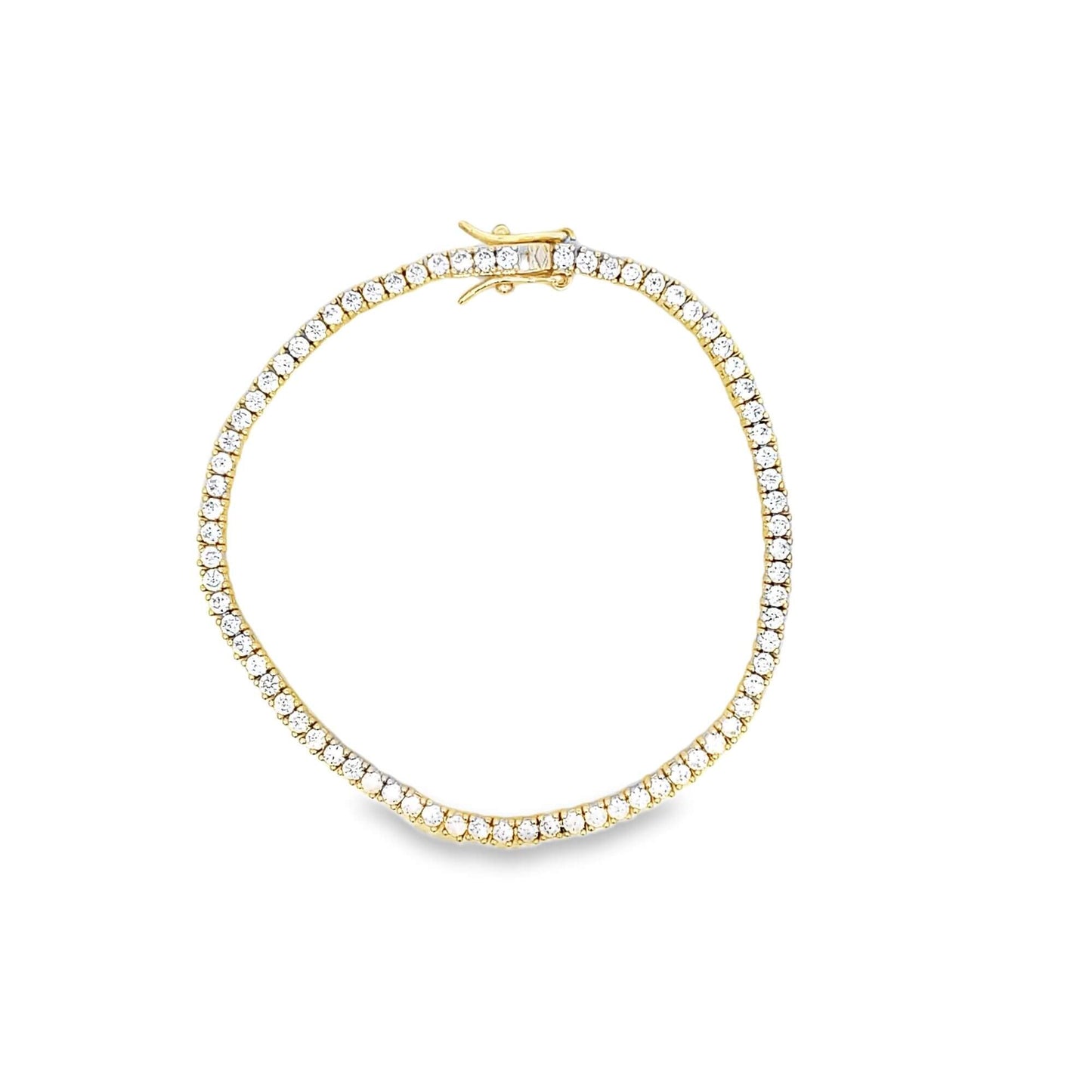 2mm Tennis Basket CZ Bracelet
