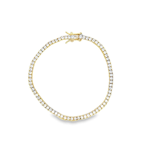 2mm Tennis Basket CZ Bracelet