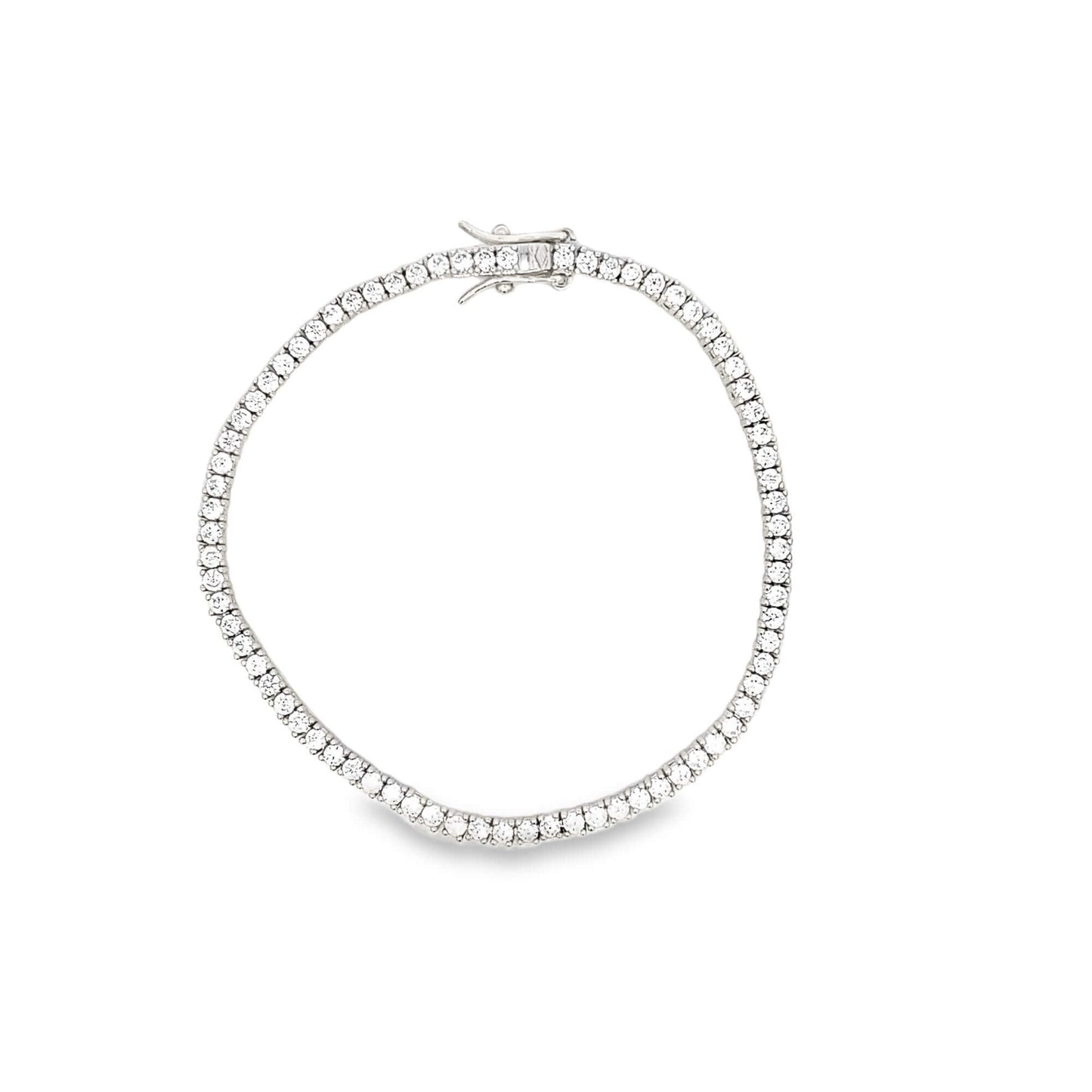 2mm Tennis Basket CZ Bracelet