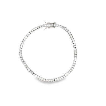 2mm Tennis Basket CZ Bracelet