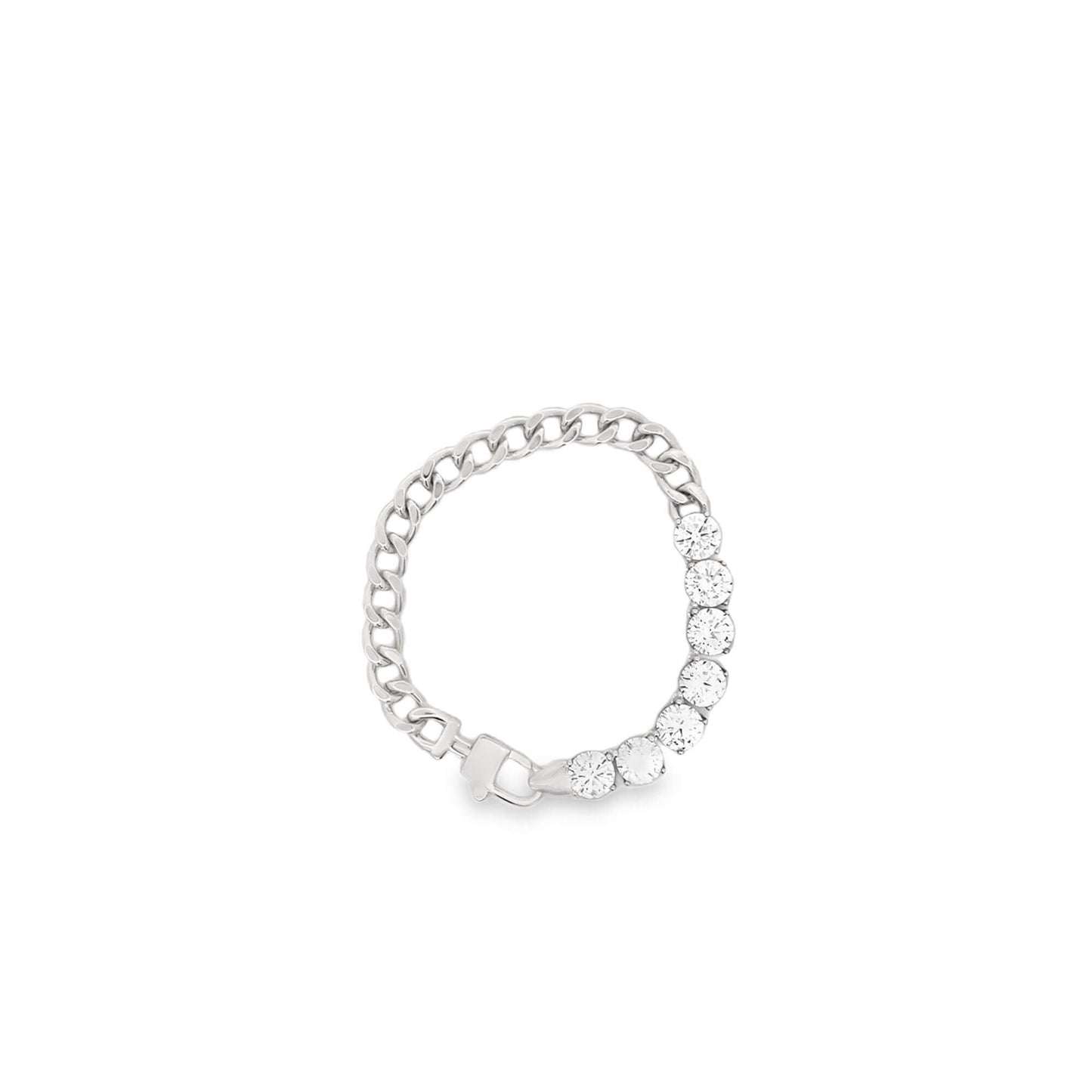 Thick Cuban Link Tennis Finish Bracelet