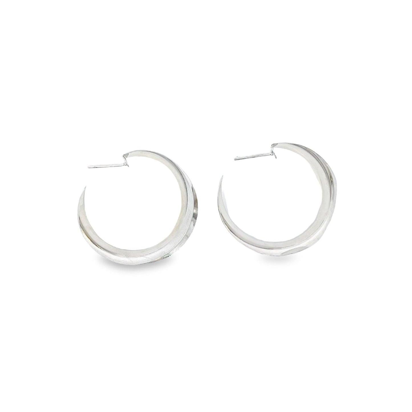 18K Gold Filled Curved Wide Minimalist Hoops (J305-J307)