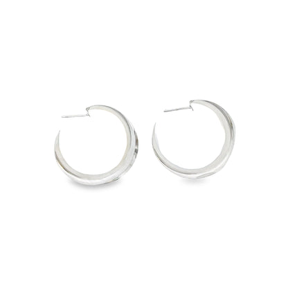 18K Gold Filled Curved Wide Minimalist Hoops (J305-J307)