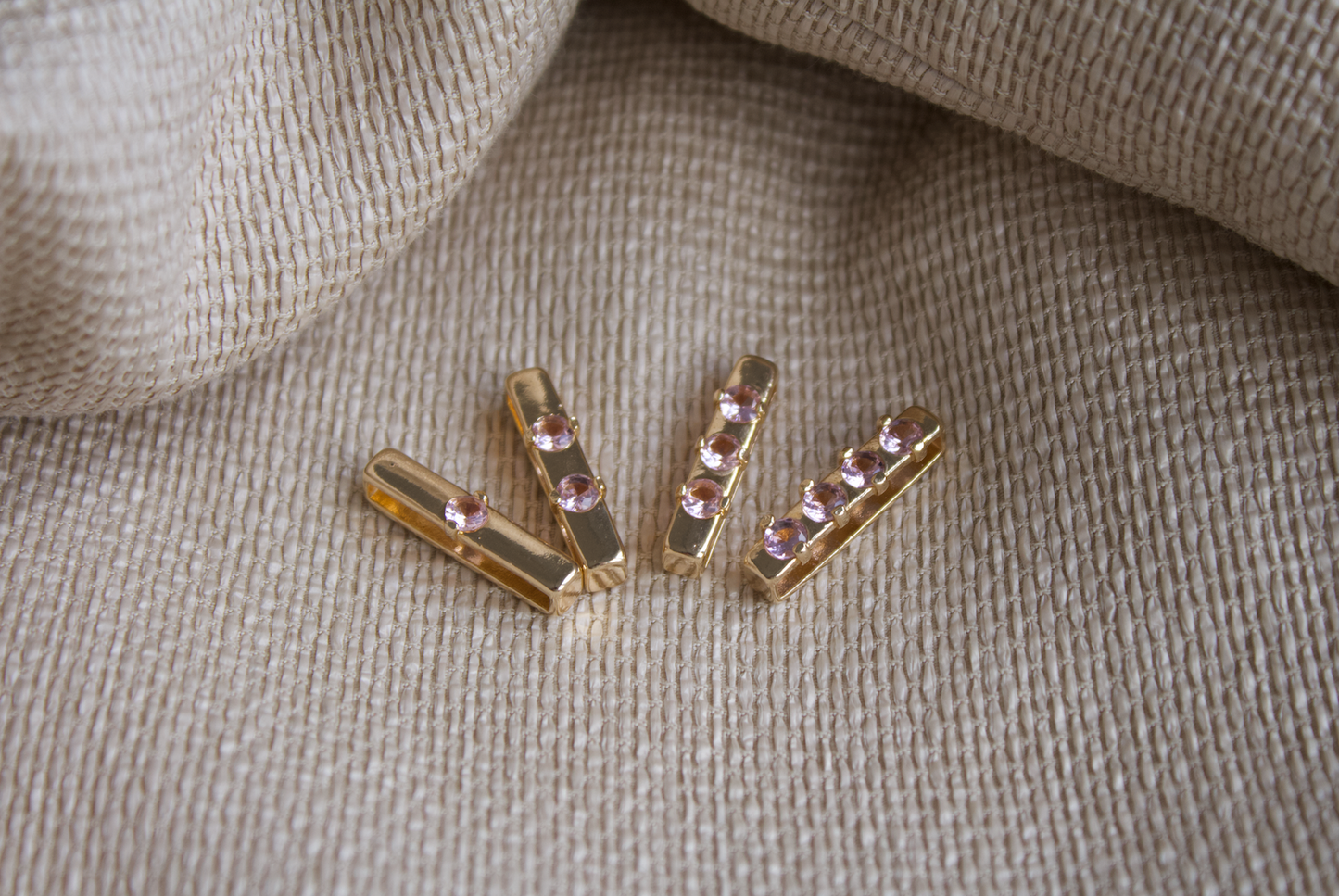 Light Pink CZ Hollow Block Pendant