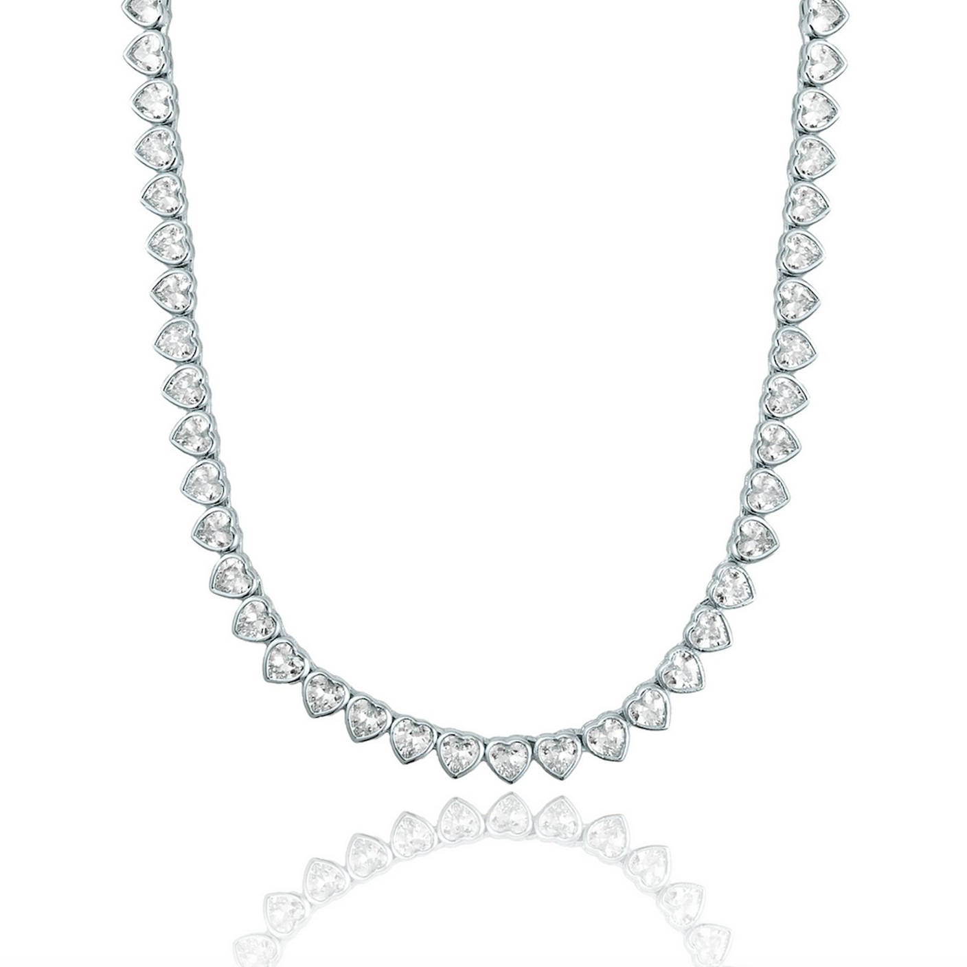 5mm Heart Bezel CZ Tennis Bracelet