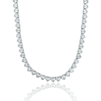 5mm Heart Bezel CZ Tennis Bracelet