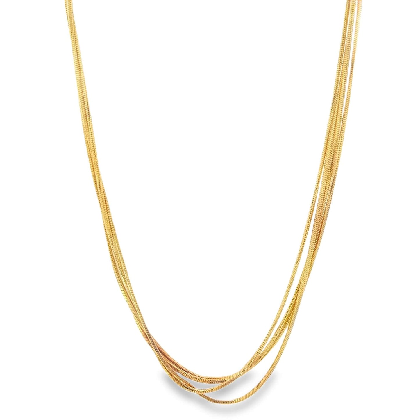 Smooth Quadruple Snake Box Bracelet