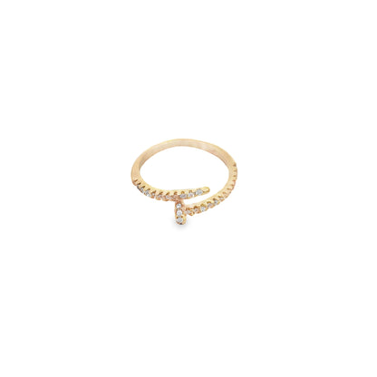 CZ Nail Cuff Ring
