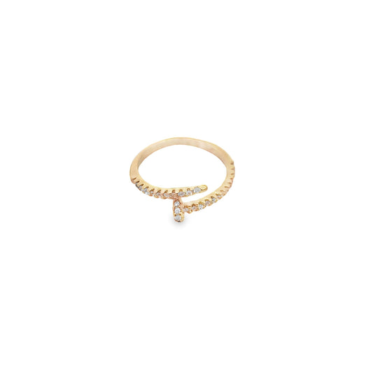 CZ Nail Cuff Ring