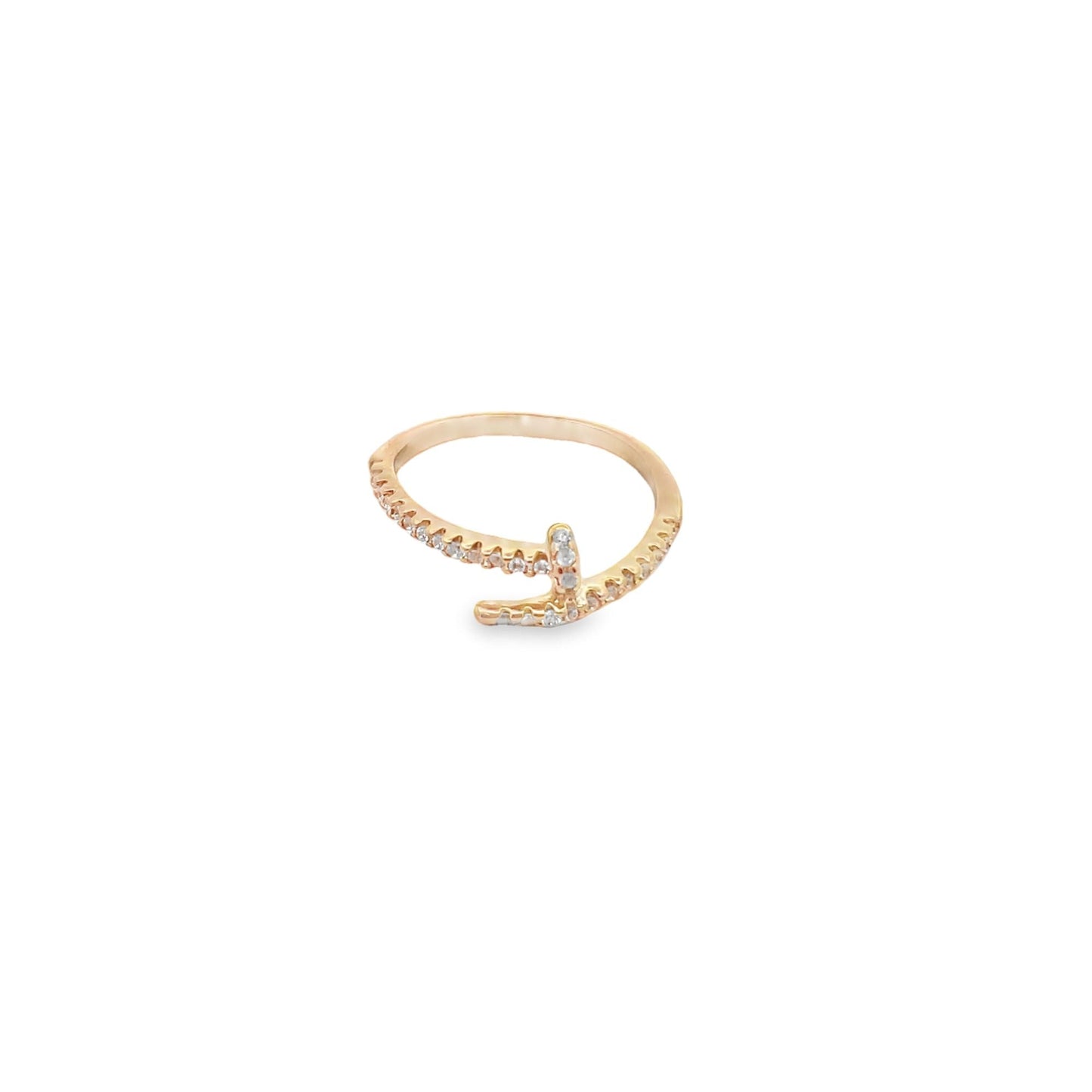 CZ Nail Cuff Ring