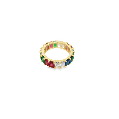 Rainbow Multicolor CZ Stones Ring