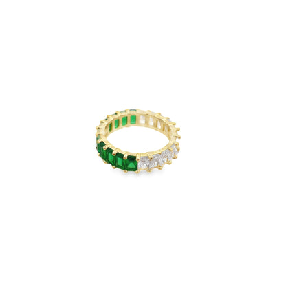 Ring With Colored Ombré CZ Stones