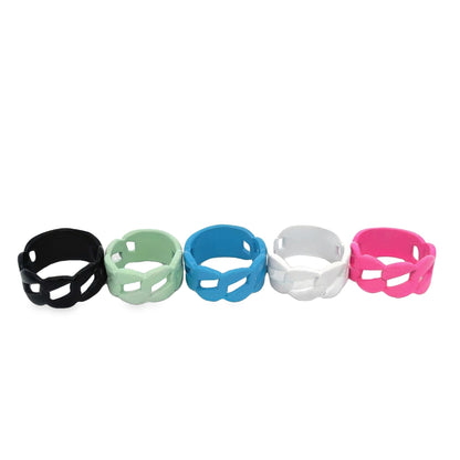 Curb Colorful Enamel Ring