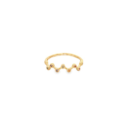 CZ Slim Ring With Colorful Stones