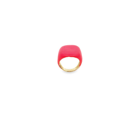 Colorful Enamel Dome Ring