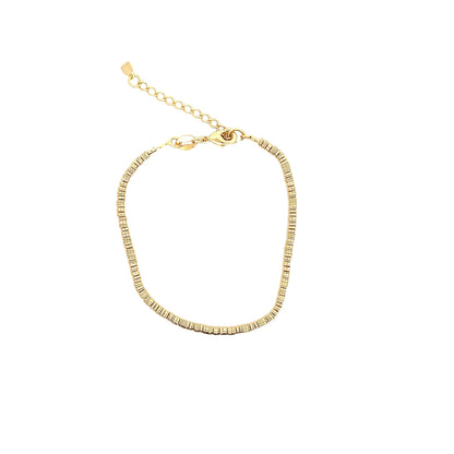 3mm Gold Flat Disc Bracelet