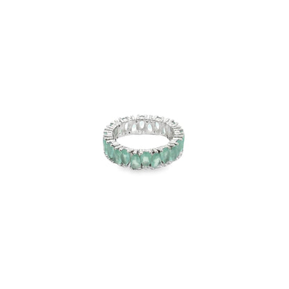 Ring With Pear Cut Tear Drop Colored CZ Stones