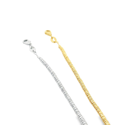 3mm Gold Flat Disc Bracelet