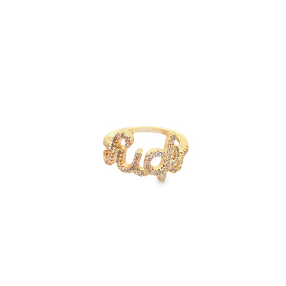 CZ Paved F*ck / Love Ring