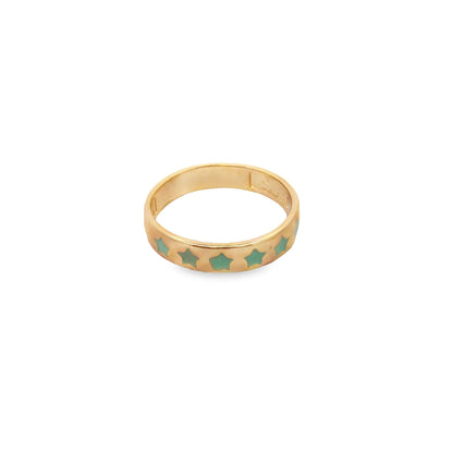 Enamel Stars Ring Band