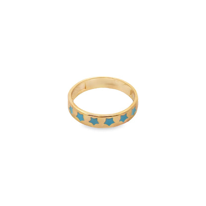 Enamel Stars Ring Band