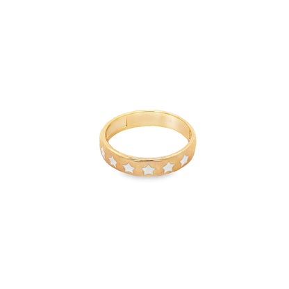 Enamel Stars Ring Band