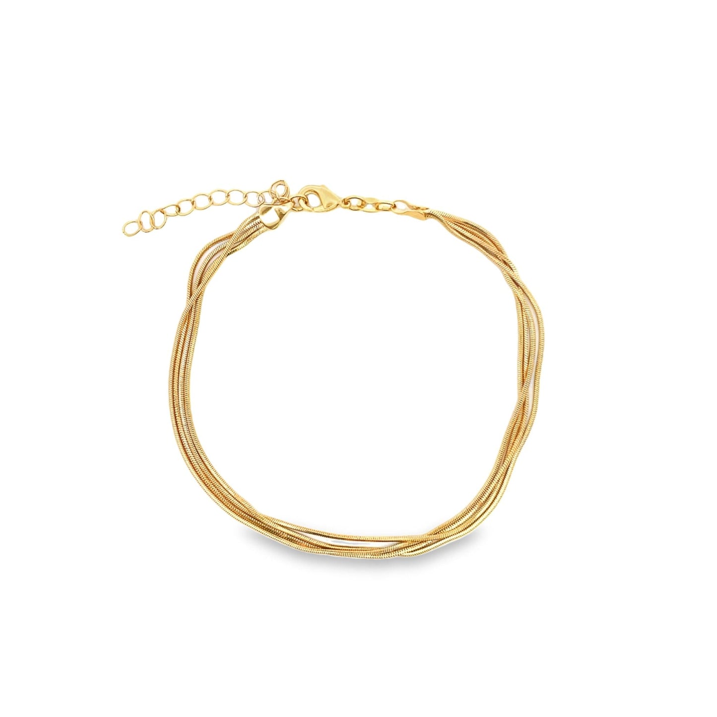 Smooth Quadruple Snake Box Bracelet