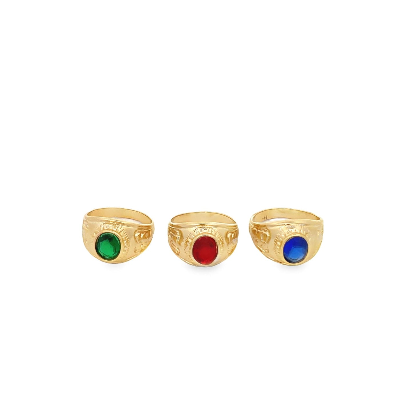 Thick Ring Band With Stone