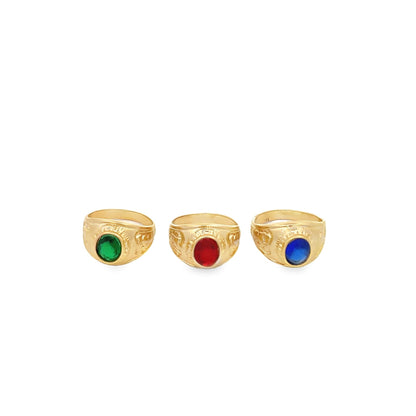 Thick Ring Band With Stone