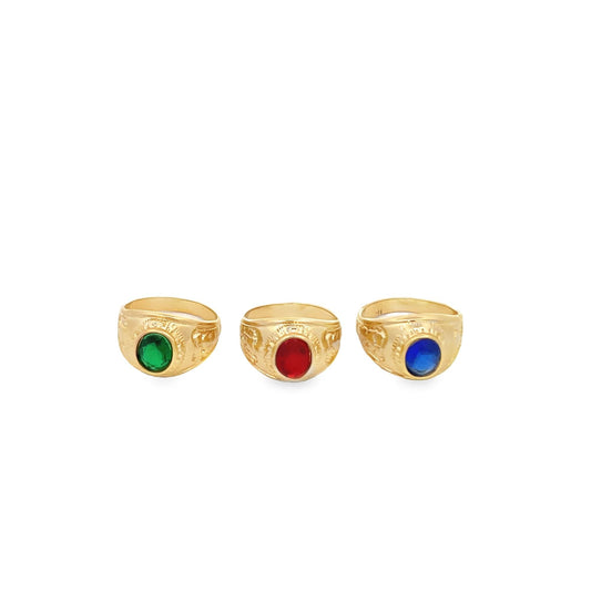 Thick Ring Band With Stone
