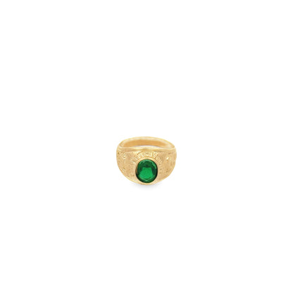 Thick Ring Band With Stone