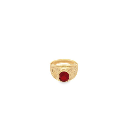 Thick Ring Band With Stone