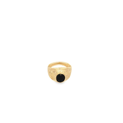 Thick Ring Band With Stone