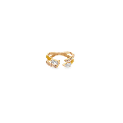 Double Layer CZ Enamel Ring