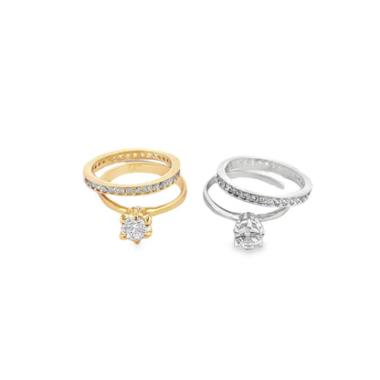 Wedding Band and Engagement Ring Set