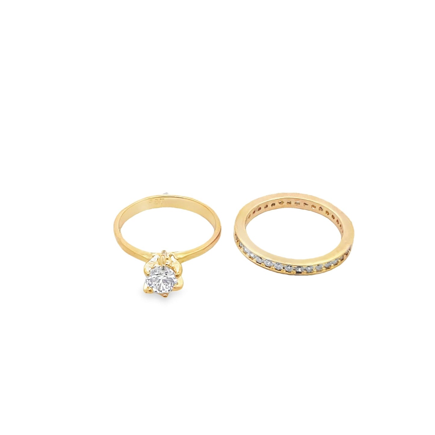 Wedding Band and Engagement Ring Set