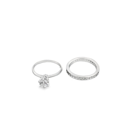 Wedding Band and Engagement Ring Set