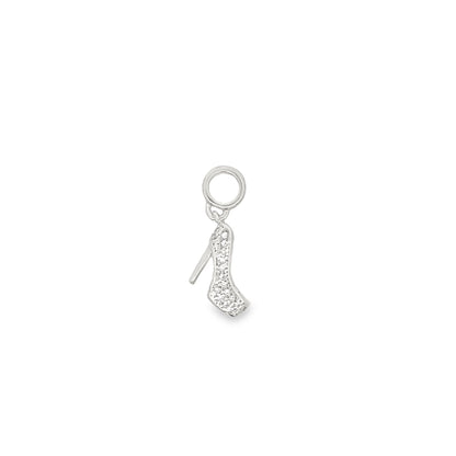 Pave Heel Shoe Pendant Charm