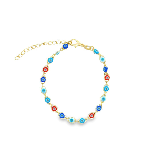 Multicolor Evil Eye Bracelet